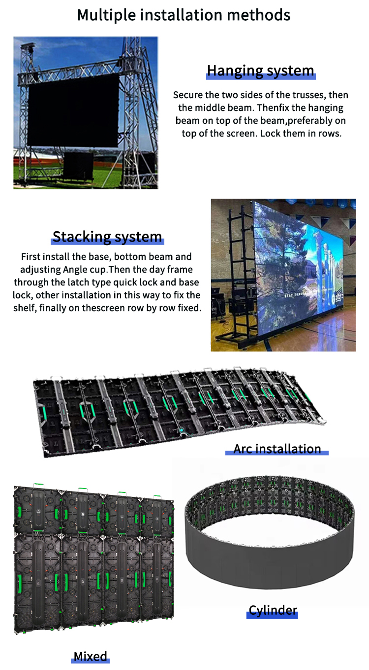 P1.9 P2.6 P2.97 P3.91 P4.81 Indoor Outdoor LED Panels for Rent 1.5mm 1.9mm 2.5mm 2.6mm 3.91mm 4.81mm Datasheet Included