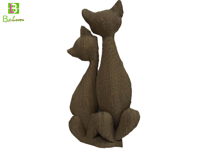 Recycle Visual Retail Display Props Giant Cat Craft Paper For Merchandising