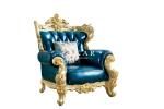 Wooden Frame Italian Leather Luxury Sofa Set