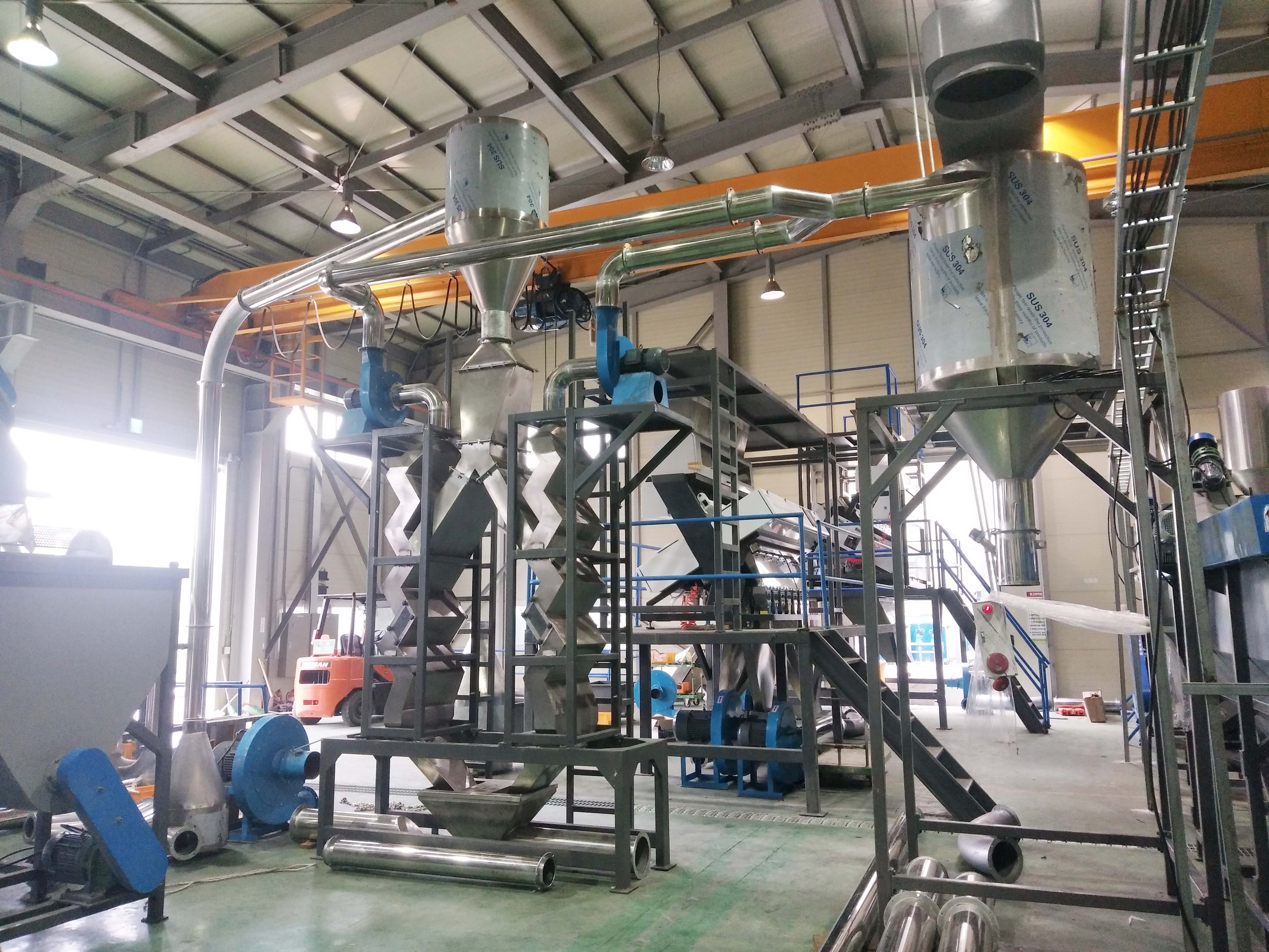 PET Zig Zag Mechanical Air Classifier Machine PVC Label