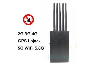 China Handheld 5G Signal Jammer Blocker 10 Antennas 1w Each Band 2G 3G 4G 5G WiFi 15m wholesale