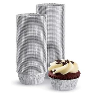 China Round Take Away Aluminum Foil Food Containers 130ml Disposable Ramekins Cups wholesale