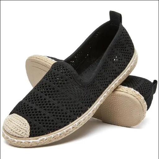 Customized Espadrille pull on Shoes Cotton Lined Round Toe Shape