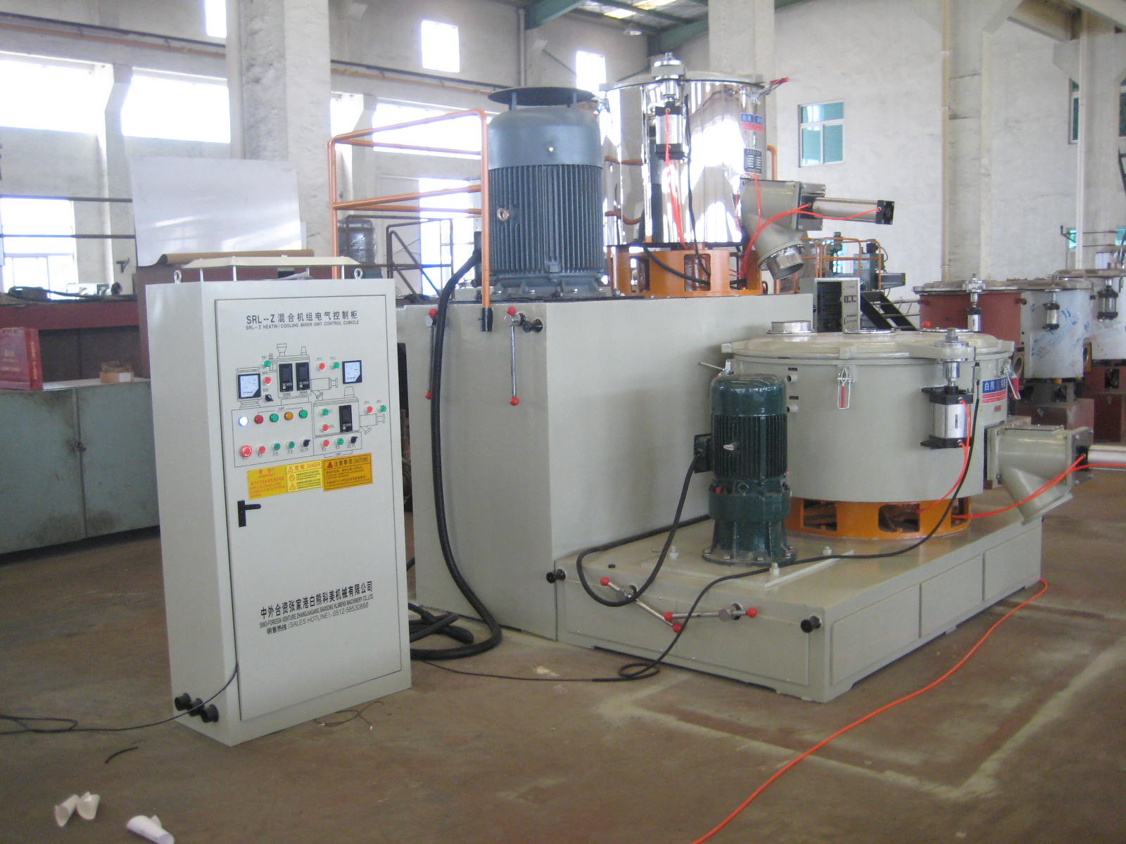 Industrial PVC Mixer Machine High Throughput Rates Compact New Design