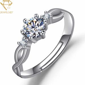 China Silver Plated Rings Personalized Jewelry Cubic Zirconia wholesale