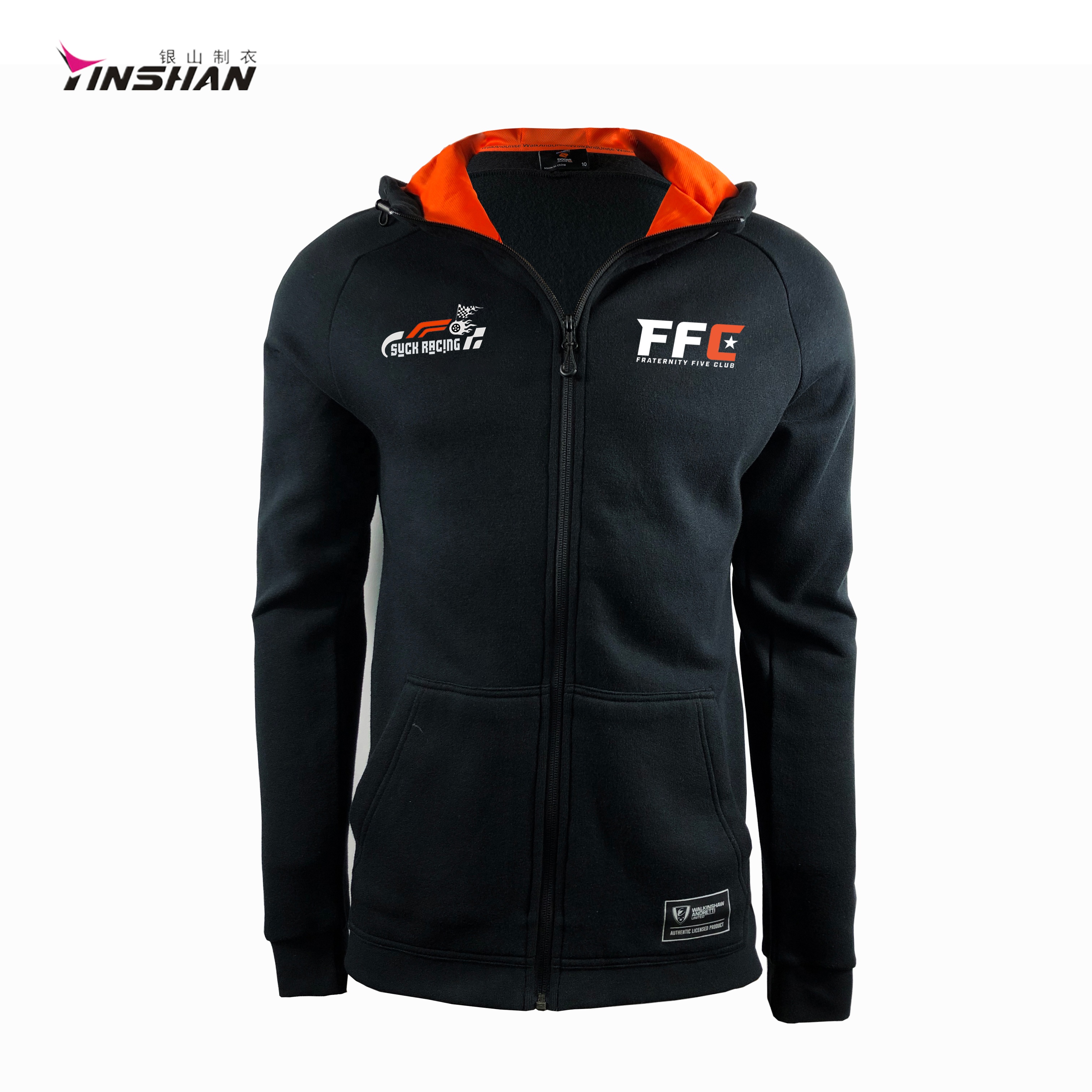 Regular Sleeve Style Printed Full Zipper Sportswear for Moto cycle F1 Racing Hoodies