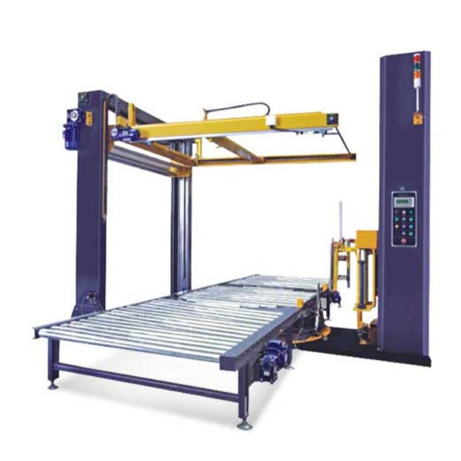 Fully Automatic Inline Pallet Wrap Stretch Wrapping Machine