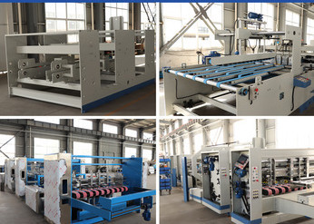 RINO Carton Box Folder Gluer Machine , 12kw Corrugated Box Pasting Machine 2600×1600mm