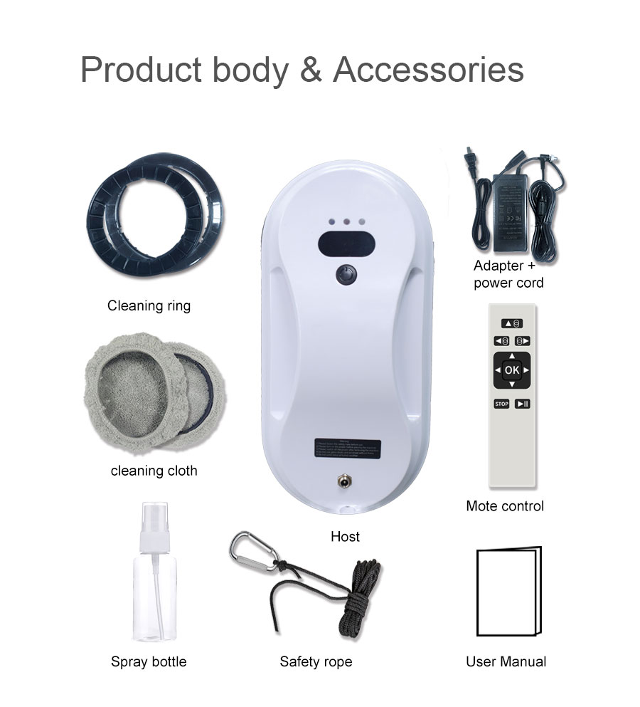 Smooth Cleaning Window Cleaner Robot 80w 65dB Automatic Window Cleaner
