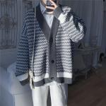 BEIANJI Youth Hip Hop Loose Handsome Contrast Color Sweater 12 Gauge