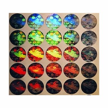 ISO9001 2008 CMYK Color Silver Hologram Sticker , Custom Security Hologram Stickers