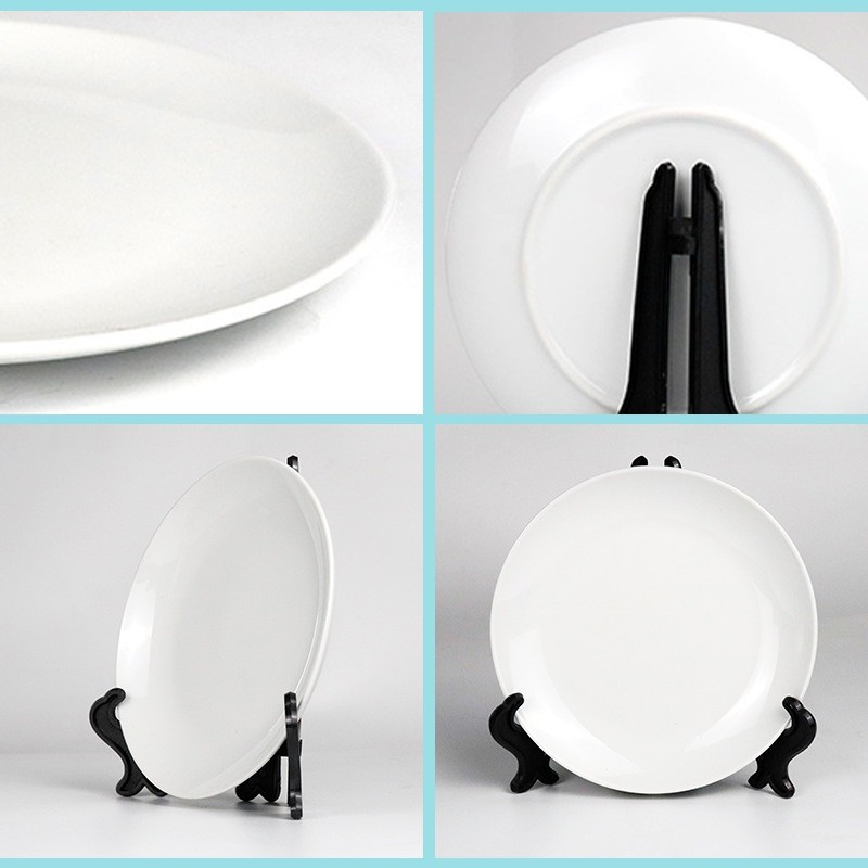 6'' 8'' 10'' Sublimation Ceramic Plates Blanks Custom Round Ceramic Sublimation Ornament