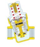 Anti Corrosive Brass Pressure Reducing Valve , DN15 DN50 Water Pressure