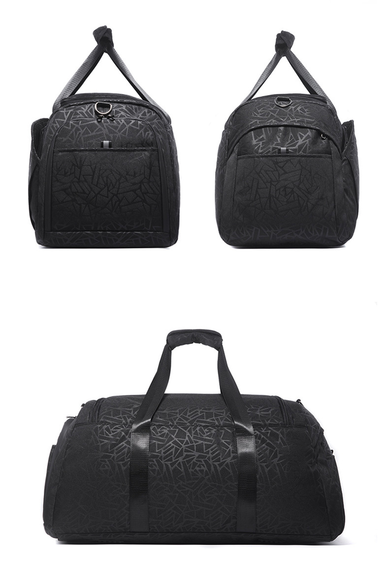 Black Crossbody 55L Duffle Bag Travel Luggage Handbag 1.1KG