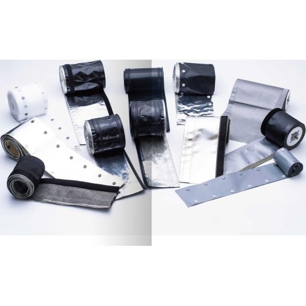 Black LPCM Shielded Button Style Cable Sleeve Tube Aluminum Foil PVC