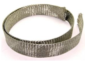 China EMI Shielding Tinned Copper Braided Sleeving Silver Abrasion Resistant wholesale