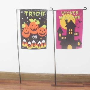 China Halloween Garden Flag pumpkin and haunted house wholesale