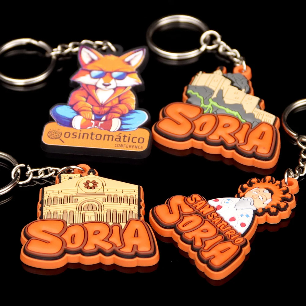 Customised Soft Pvc Silicone Promotional Keychains Cartoon Anime Key Chains