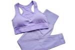 Yoga Breathable Seamless Sports Bra Leggings Stretch Fabric High Waisted Gym