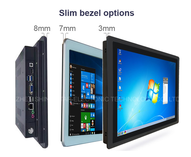 10 Inch 10.1 Inch Rugged Touchscreen Panel PC With 3mm Bezel Support COM GPIO 2RJ45