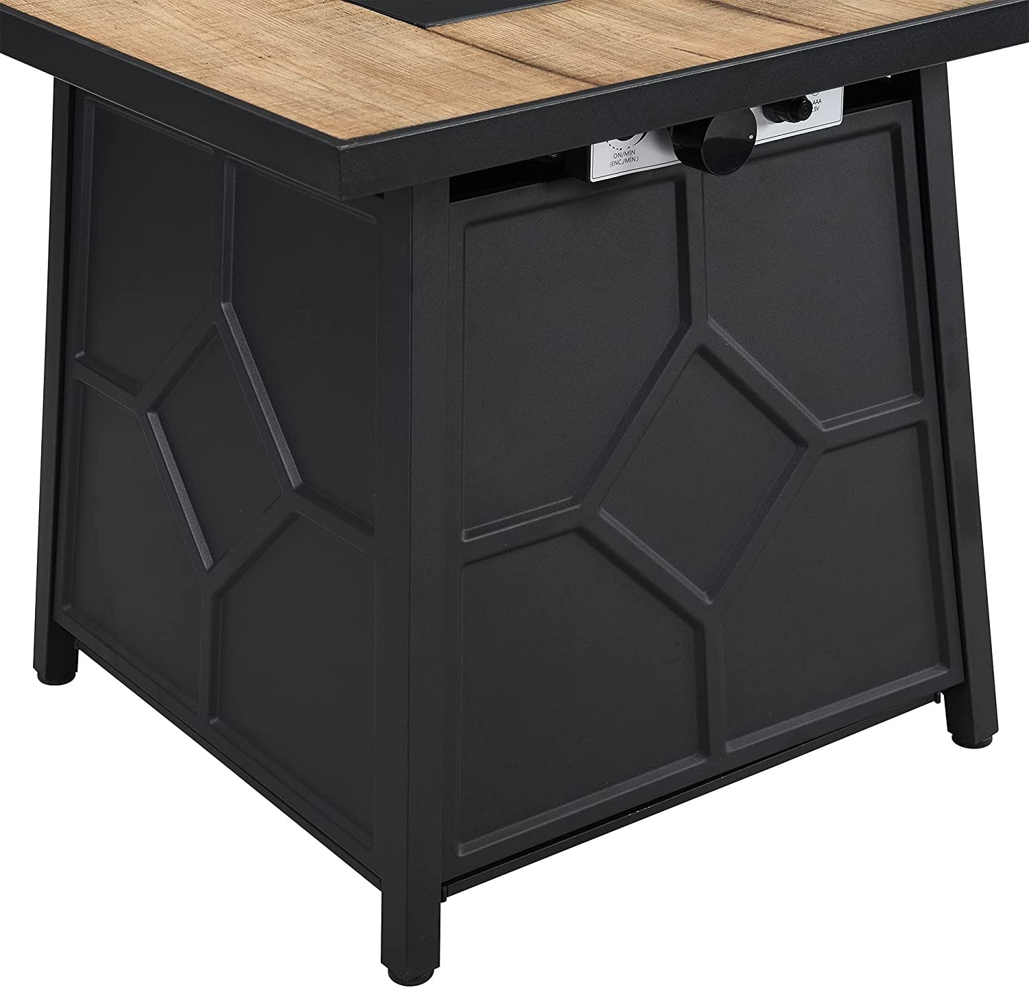Self-Ignition Outdoor Propane Square Fire Pit Table For Patio Balcony Garden