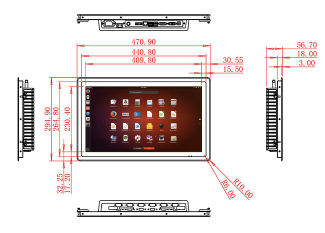 18.5-Inch Precision Linux Screen for Transportation Panels and Equipment Control