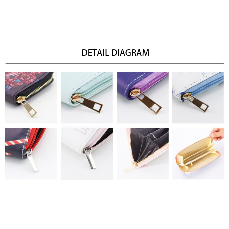 Customized Slim Floral Print PU Leather Credit Card Holder with Customized Color Design