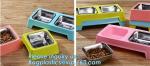 gift pet food container with flap lid, Square Pet Food Large Container / Animal