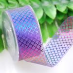 Fragrance Packaging Rainbow Organza Ribbon , 19mm Length Sheer Organza Ribbon