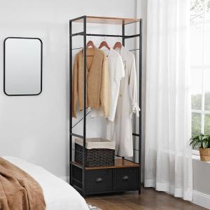 China Industrial Design Open Wardrobe for Bedroom, Open Wardrobe with Fabric Drawers, Bedroom Drawer Dresser, LVT012B01 wholesale