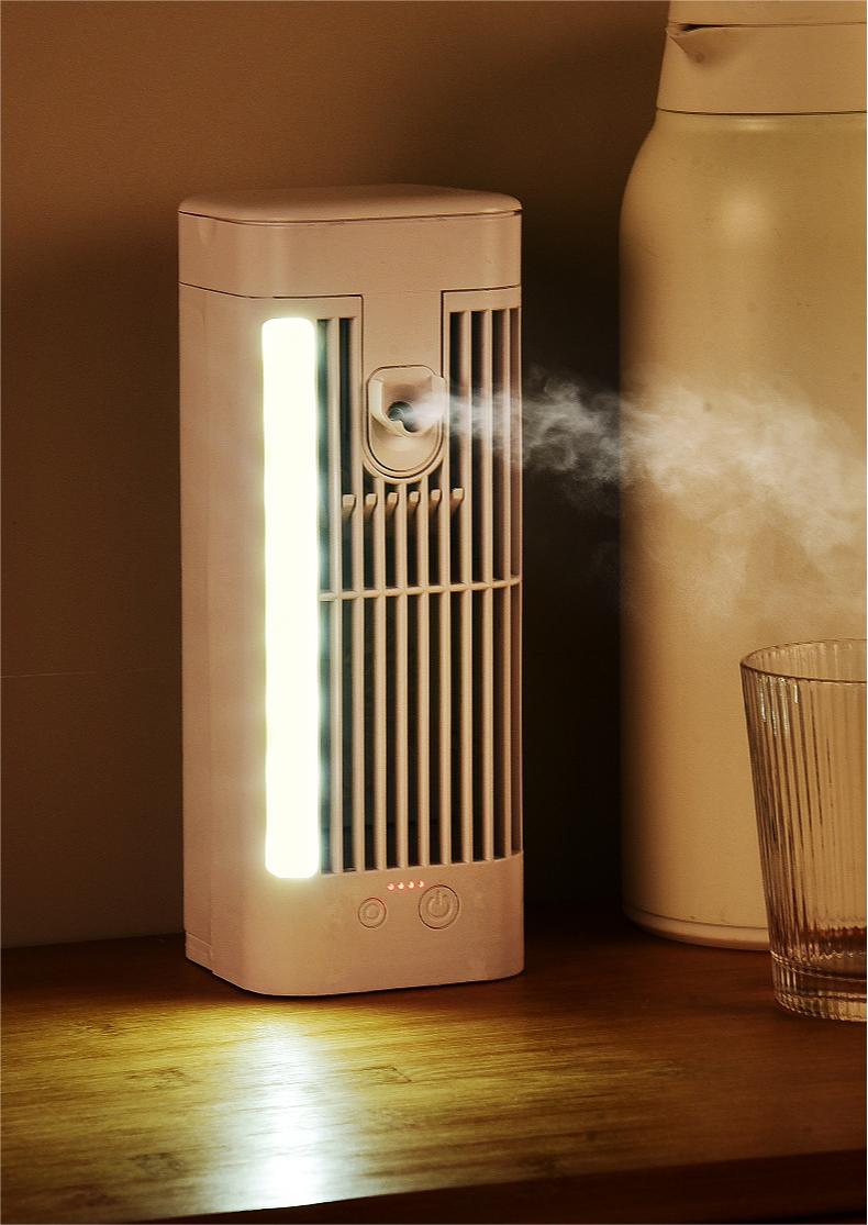 Portable Desktop Cold Air Fan with Night Light and Adjustable Height Box Size 21.2kg