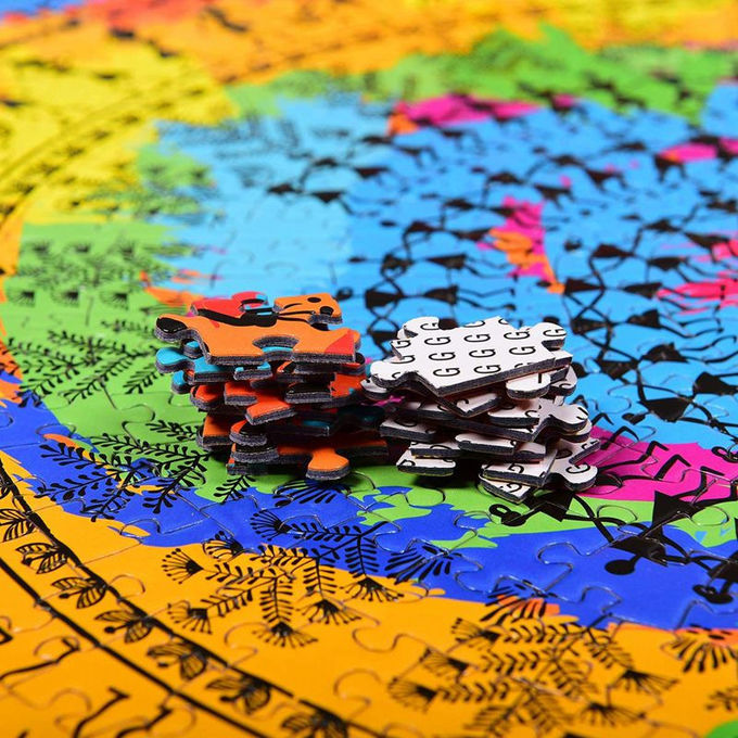 Commemorative CMYK 205gsm CCNB Round Puzzles Toy For Adults