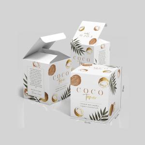 China Custom Logo Folding Paper Candle Packaging Cardboard Paper Box wholesale