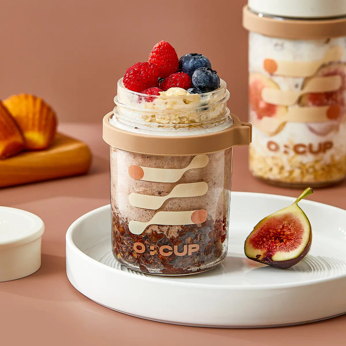 4 Pack Overnight Oats Containers With Lids And Spoons