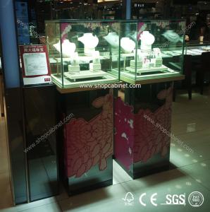 China hot sale top quality glass jewelry showcase wholesale