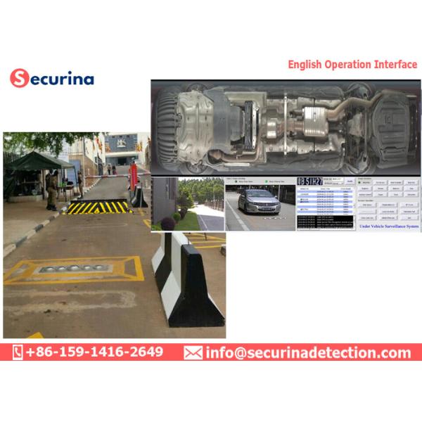 21in 24VDC Under Vehicle Screening System 100m With ALPR Camera