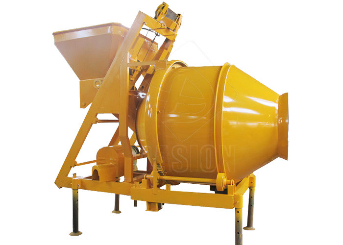 Construction Mobile Electric Concrete Mixer Rotating Climbing Tipping Bucket JZC450