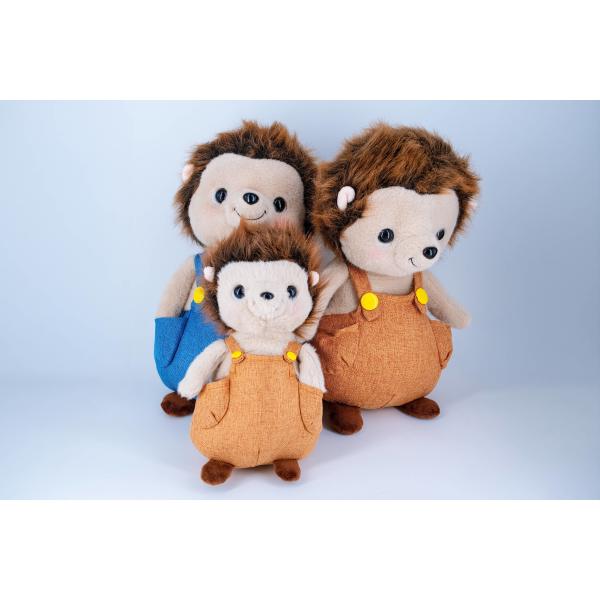 Three Color Soft Plush Toys Custom Design Animal Plush Doll Hedgehog 25-40cm size