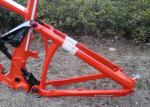 Aluminum Orange Trail Bike Frame Full Suspension Lightweight Structure