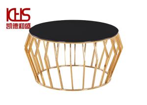 China 90x90x42cm Metal Frame Luxury MDF Coffee Tables Formaldehyde Free wholesale