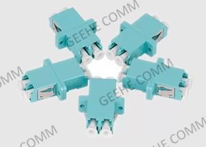China Multimode LC PC / UPC OM3 Aqua Fiber Optic Cable Adapter wholesale