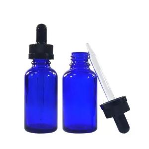 China Blue 100ml Dropper Bottle Serum Frosted Glass Dropper Bottles wholesale