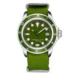 Round ODM Analogue Wrist Watch 42mm Divers Wristwatch Nylon Strap