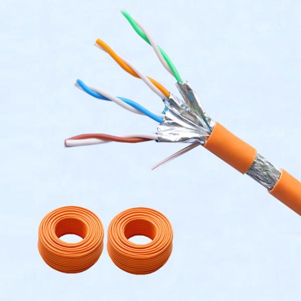 Quality IEC11801 HDPE Cat 7 Shielded Ethernet Cable SFTP OD 7.00mm for sale