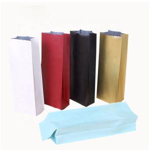 China Heat Quad Seal Side Gusseted Aluminium Foil Standing Pouch One Way Degassing Valve wholesale