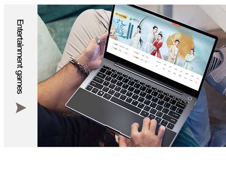 10-18mm Thin Bezel Laptop Core I5 8265U CPU 16G RAM 360GB SSD 14" 3840 X 2160 IPS
