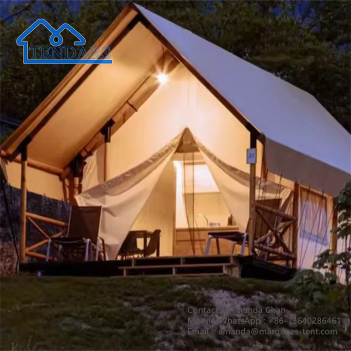 Factory Outdoor Glamping Safari Tents Canvas Glamping With Bathroom For House