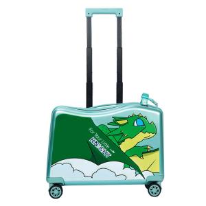 China NHL021-7 high quality PC 20 inch kids scooter trolley case 3D cartoon travlling universal wheel suitcase wholesale