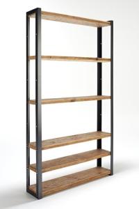 China Fashion Wood Retail Display Fixtures With Metal Tube Frame And 5 Wooden Shelves wholesale