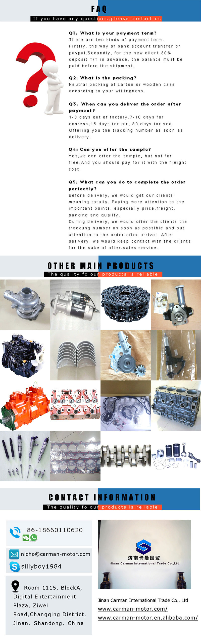 WEICHAI SHACMAN HOWO Truck Fuel Injector 612600080611 0445120221 0445120213 for Diesel Engine Replacement Parts Supply